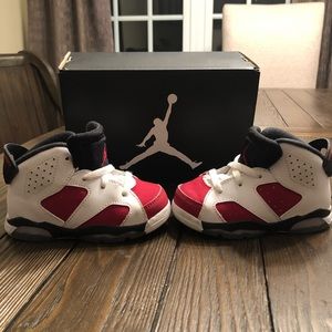 Jordan 6 Retro toddler sneakers size 6